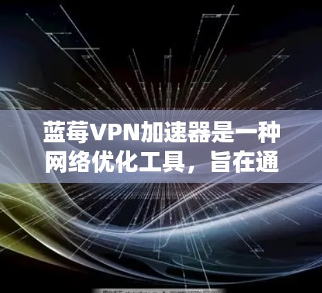 蓝莓VPN加速器是一种网络优化工具,旨在通过VPN技术加速网络连接速度,帮助用户更快地访问网络资源,包括绕过某些地区的网络限制。以下是一些关于蓝莓VPN加速器的详细信息和使用建议