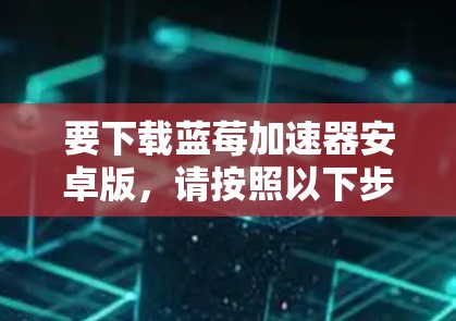 要下载蓝莓加速器安卓版，请按照以下步骤操作