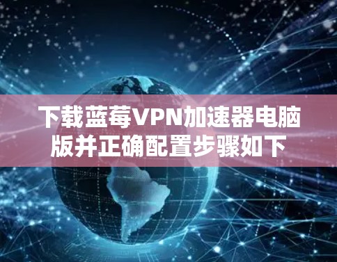 下载蓝莓VPN加速器电脑版并正确配置步骤如下