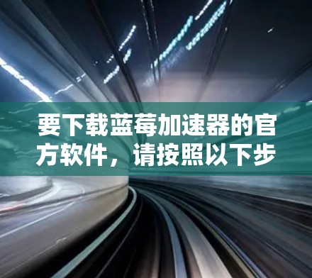要下载蓝莓加速器的官方软件，请按照以下步骤操作